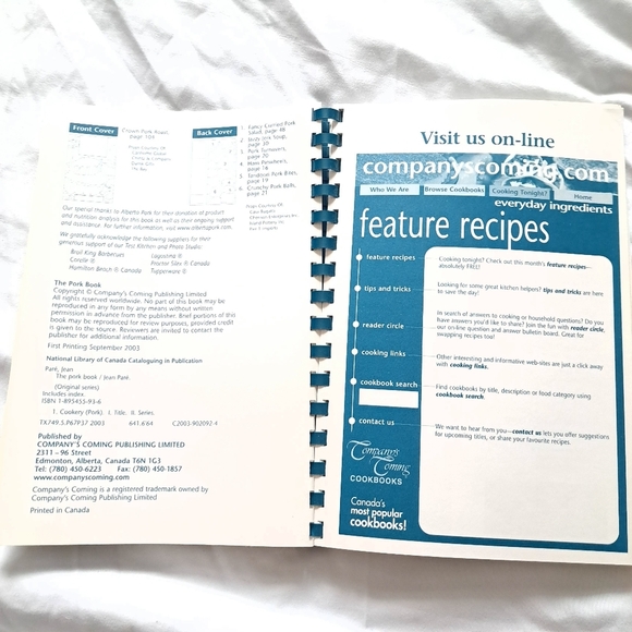 Companys coming The Pork BookBook by Jean Paré - Picture 5 of 8